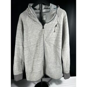 Bench Gray Heather Full‎ Zip Hoodie Jacket Men's XXL Thumb Streetwear Zip Hoodie